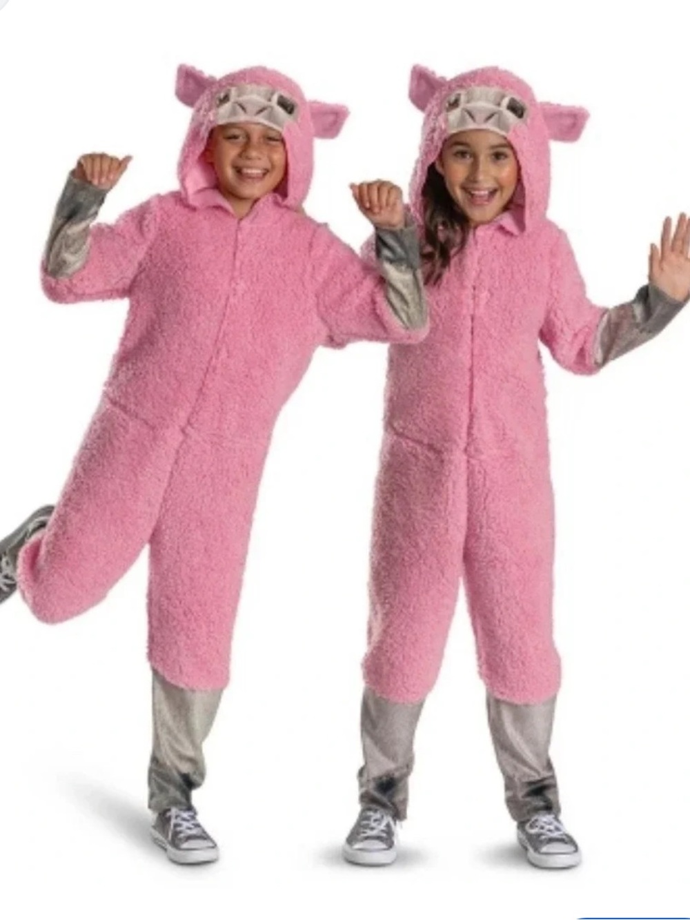 Minecraft Pink Sheep Kids One-Piece Costume - NEW Halloween dress up movie S 4-6